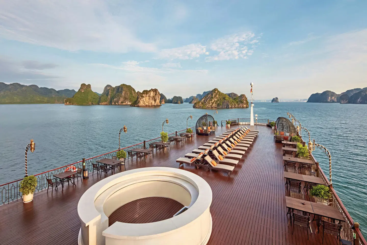 Halong Bucht mit Stil (1 Nacht) Terrasse