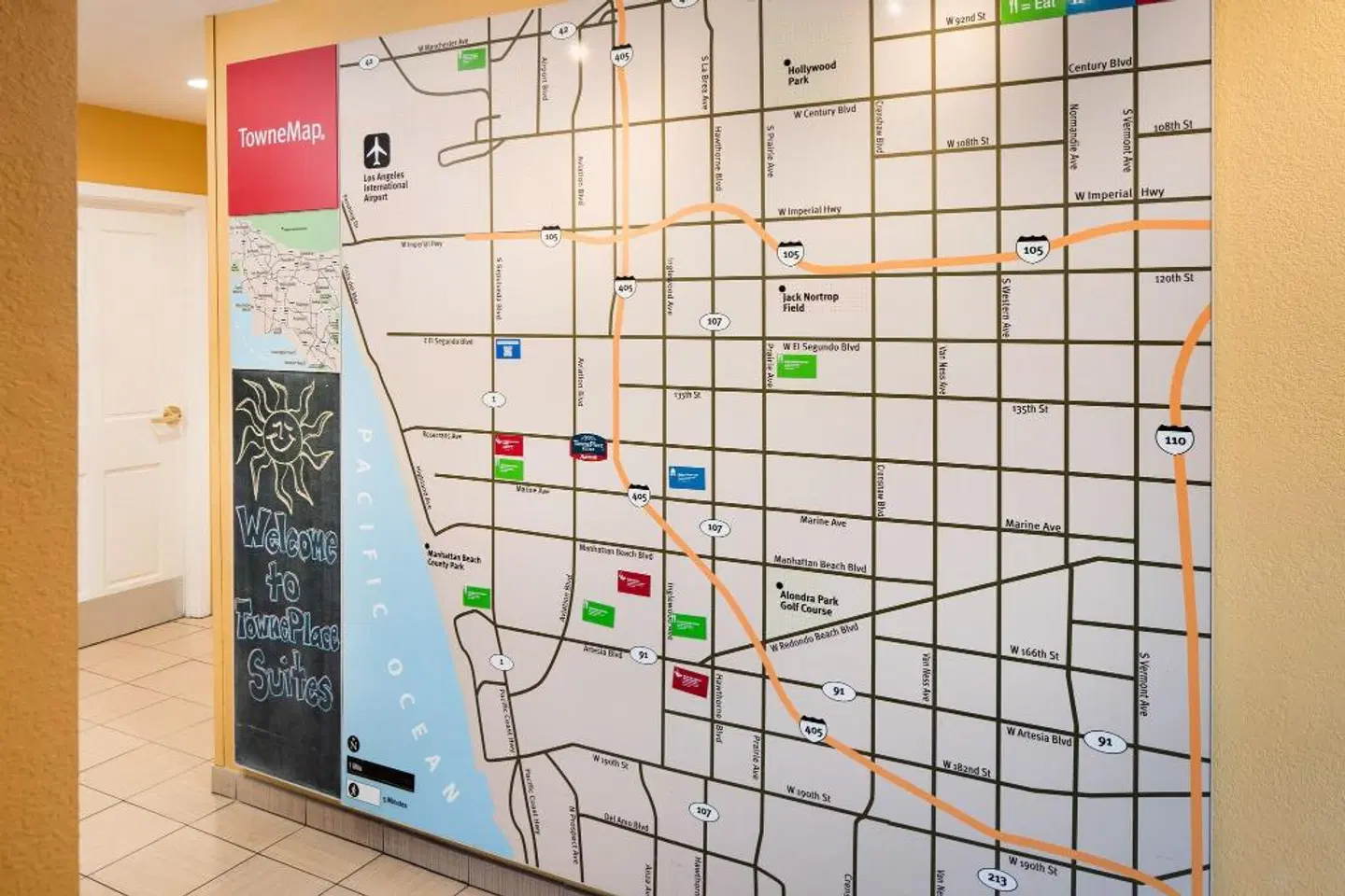 TownePlace Suites by Marriott Los Angeles LAX/Manhattan Beach Landkarte
