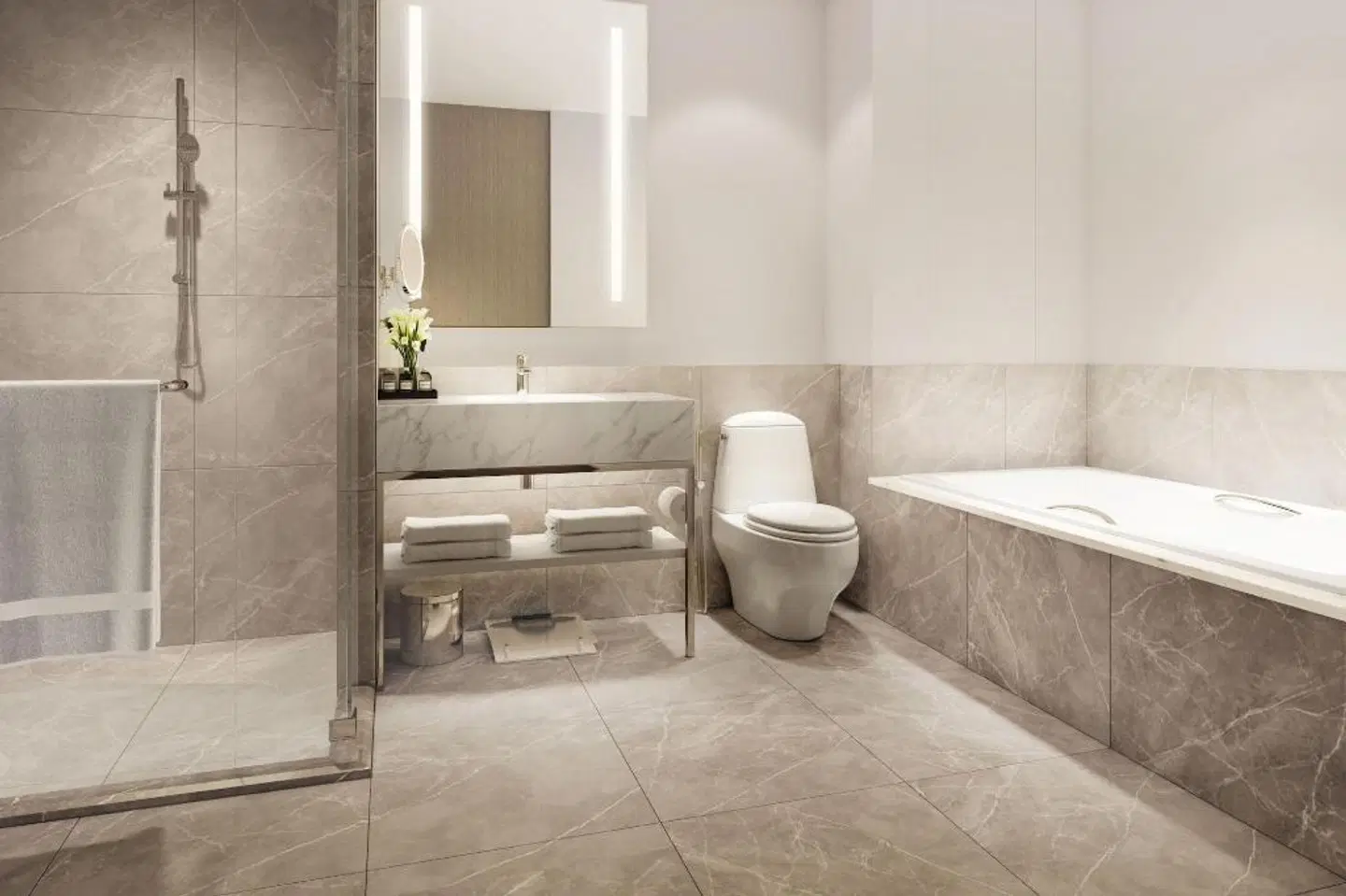 Marriott Executive Apartments Bangkok, Sukhumvit 101 Badezimmer