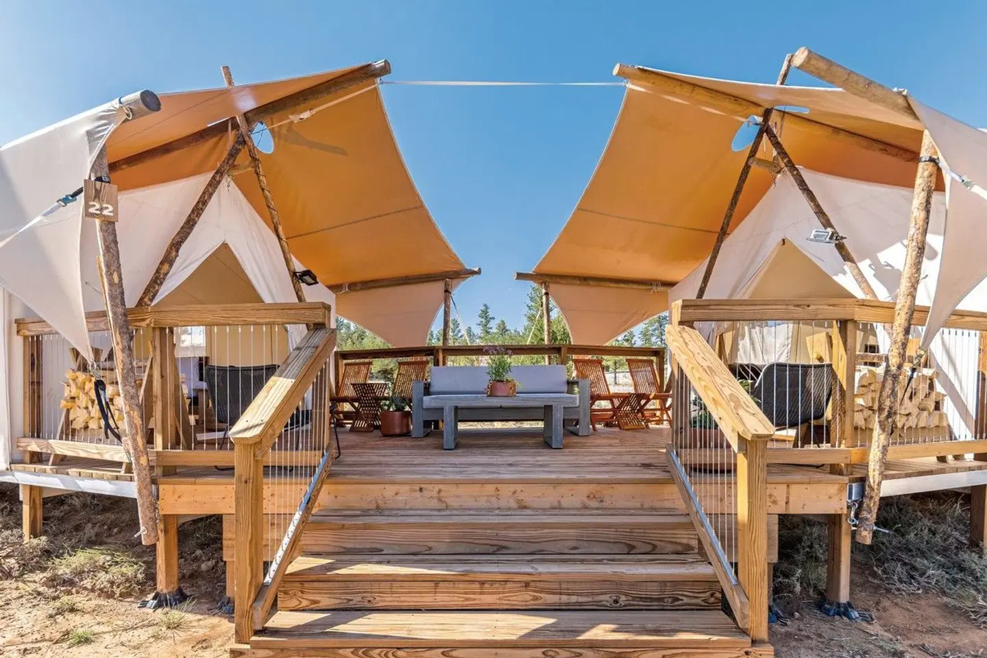 Under Canvas Columbia River Gorge Terrasse