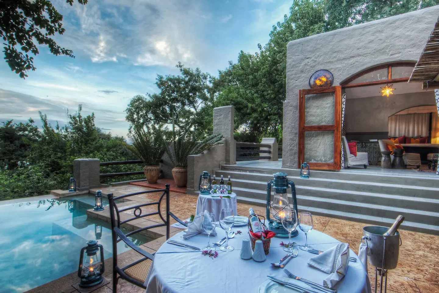 Chobe Game Lodge Terrasse