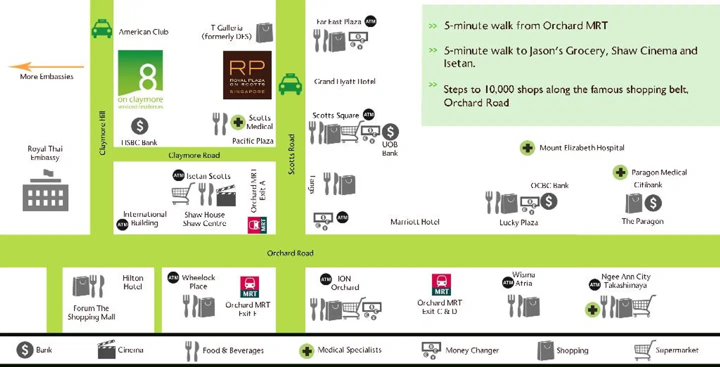 Novotel Living Singapore Orchard Landkarte