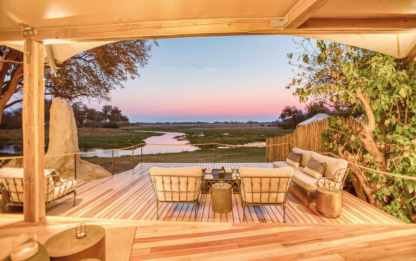 Khwai Leadwood Terrasse