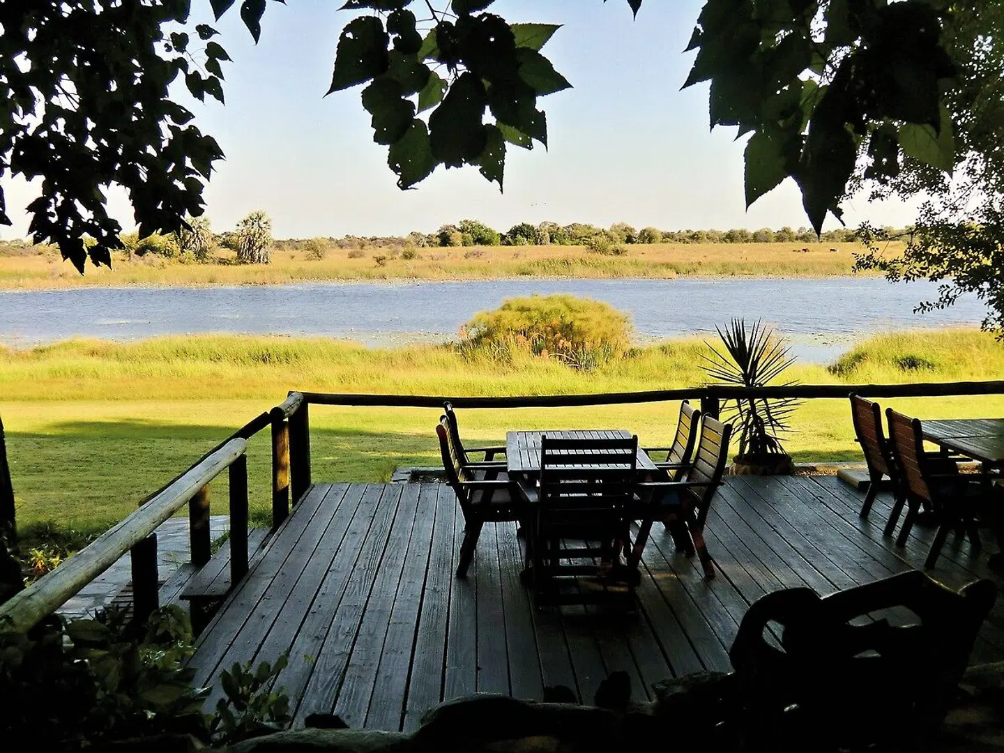 Thamalakane River Lodge Terrasse