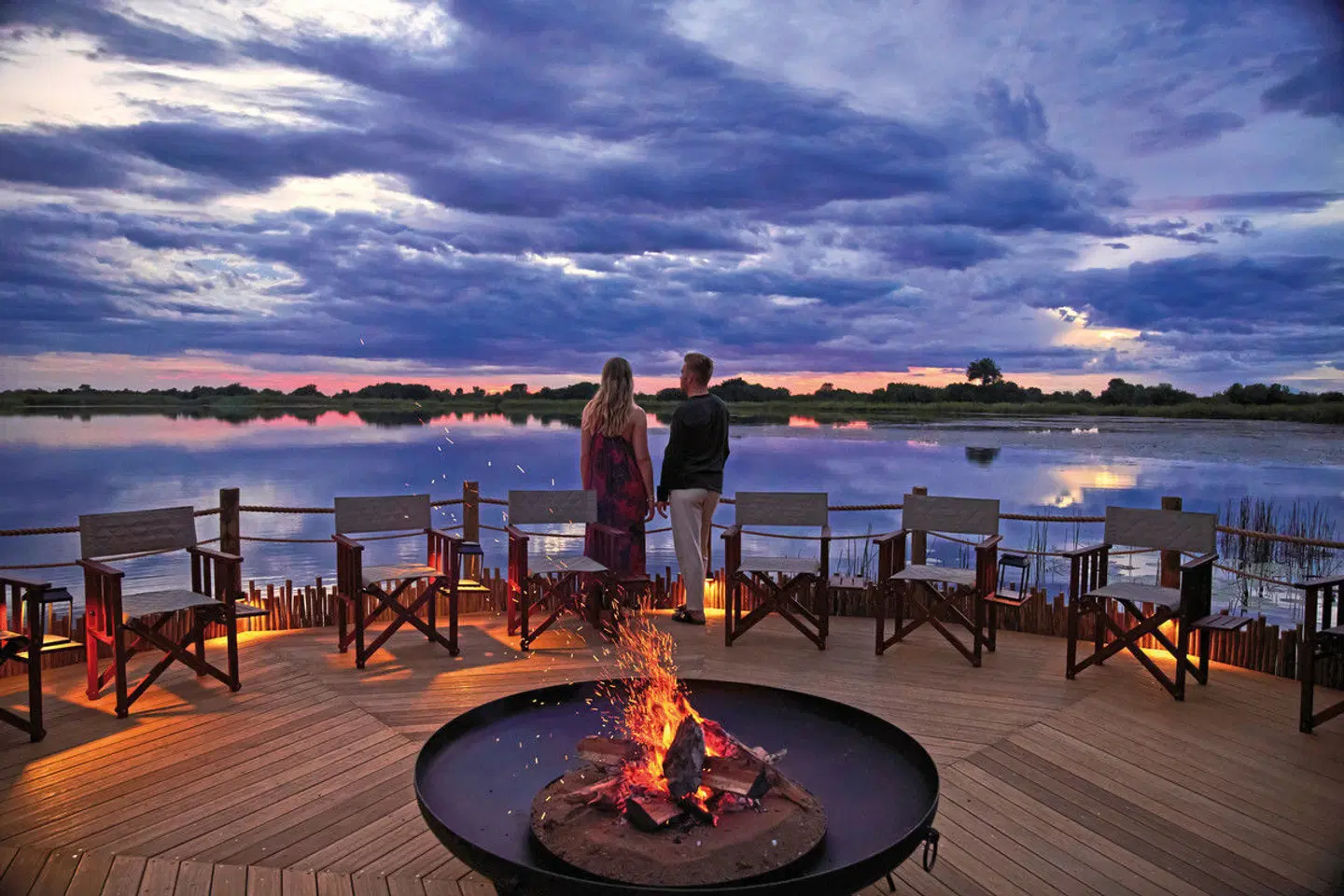 Xugana Island Lodge Terrasse
