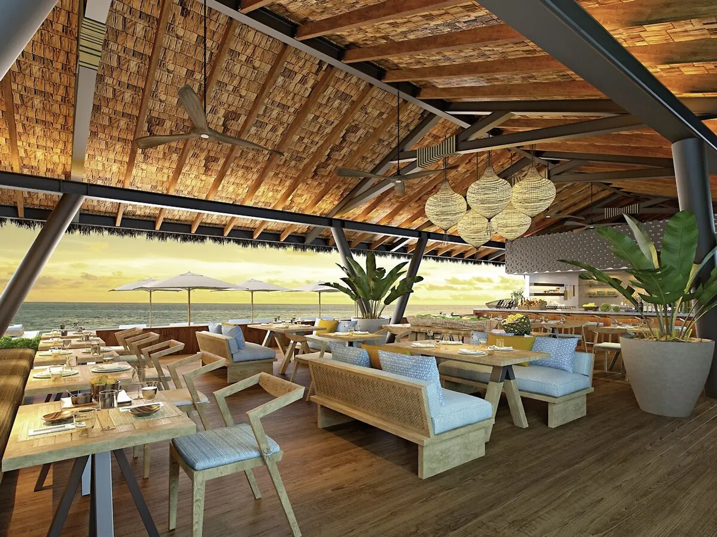 Six Senses Fiji Terrasse