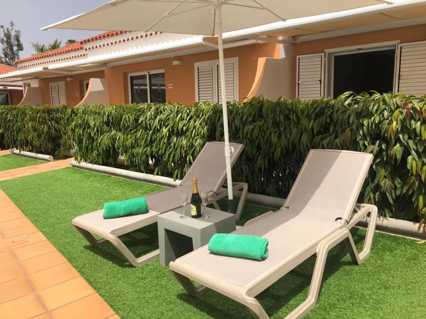 Los Leones Bungalows Garten