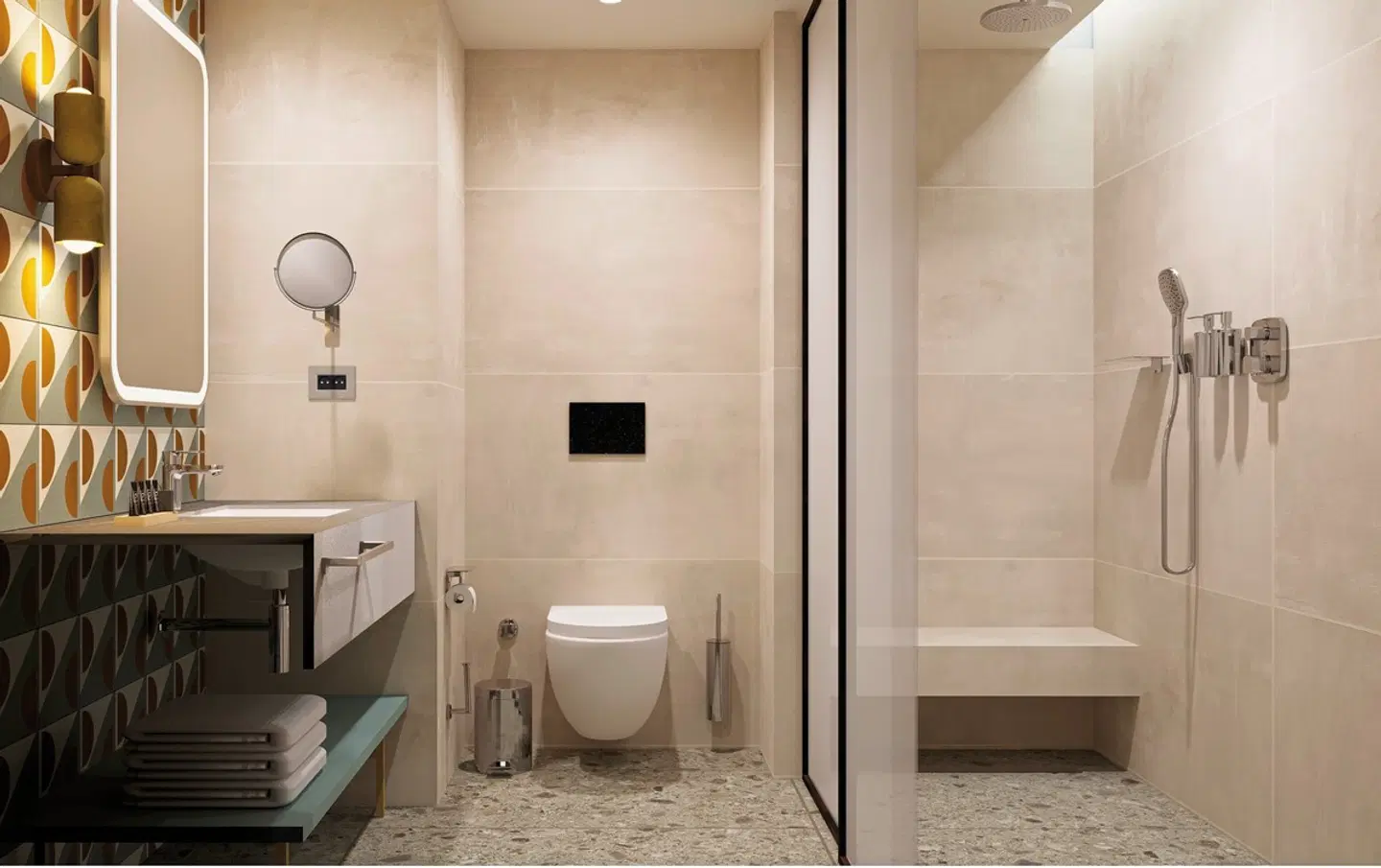 Trendy Perge Resort & Suites Badezimmer