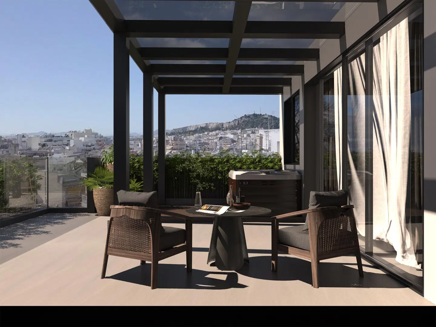 LUX&EASY Athens Downtown Residences Terrasse