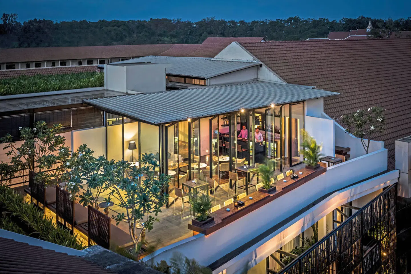 The Aviary Hotel Terrasse