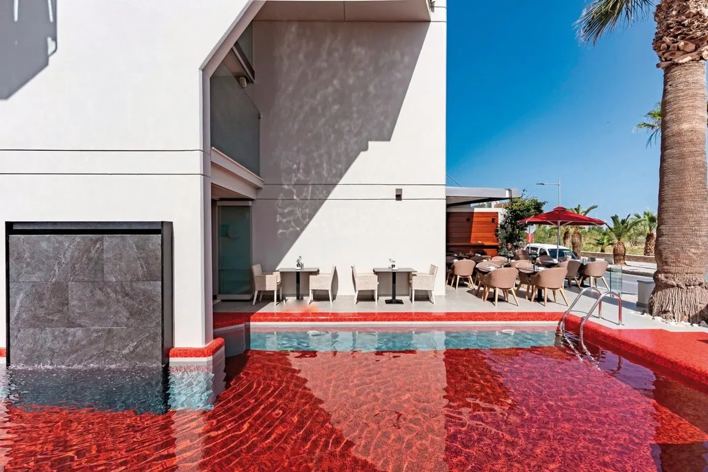 Kriti Beach Hotel Terrasse