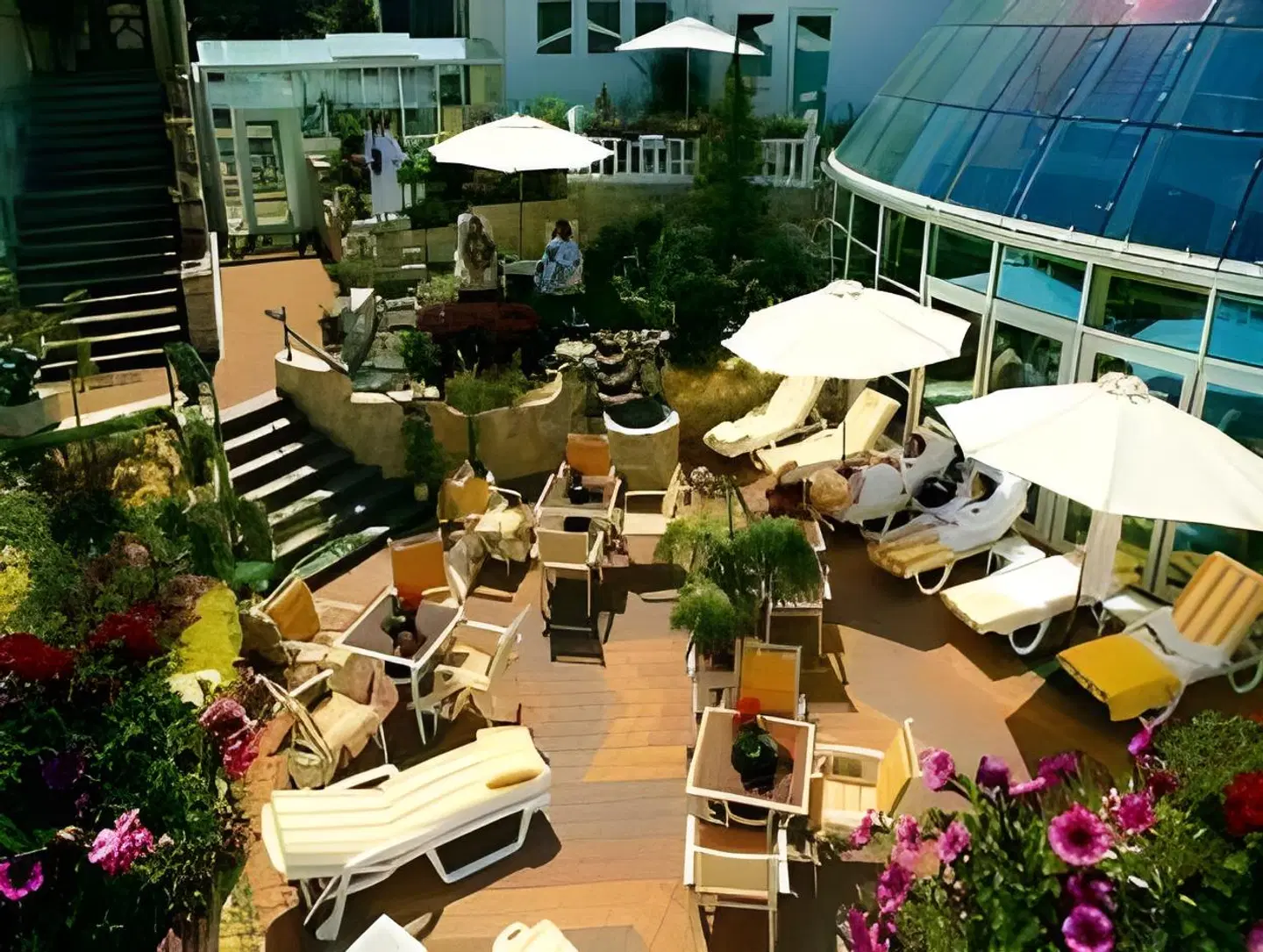 Romantischer Winkel Terrasse