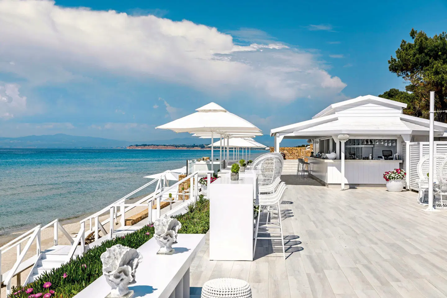 Sani Beach Terrasse