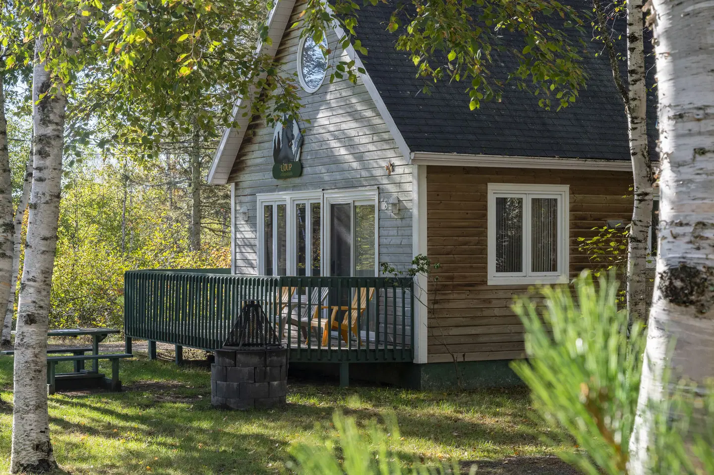Chalets-Camping Domaine des Dunes Garten