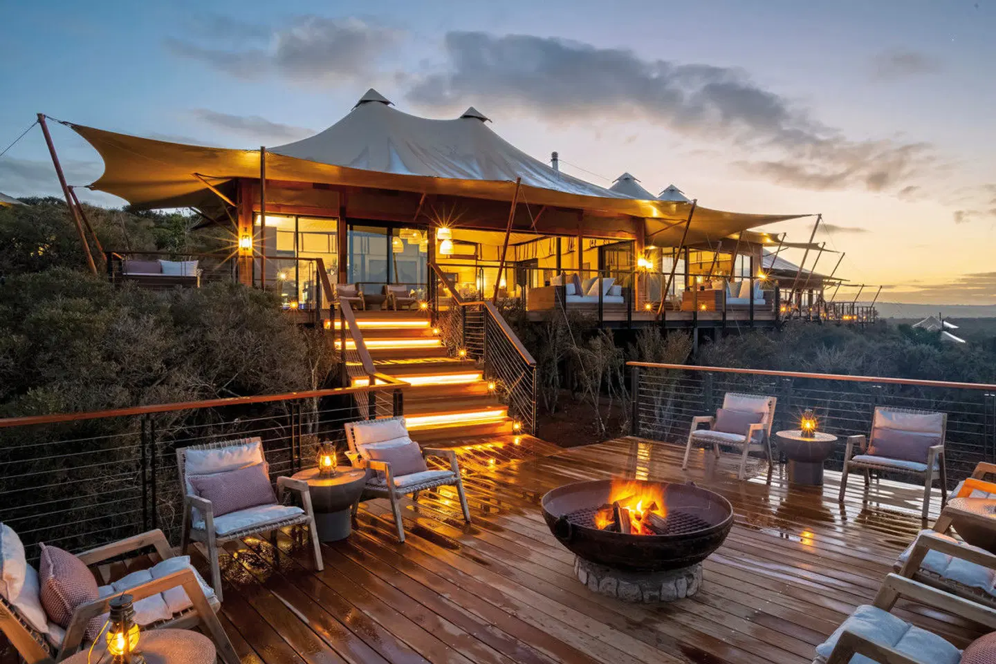 Shamwari Sindile Lodge Terrasse