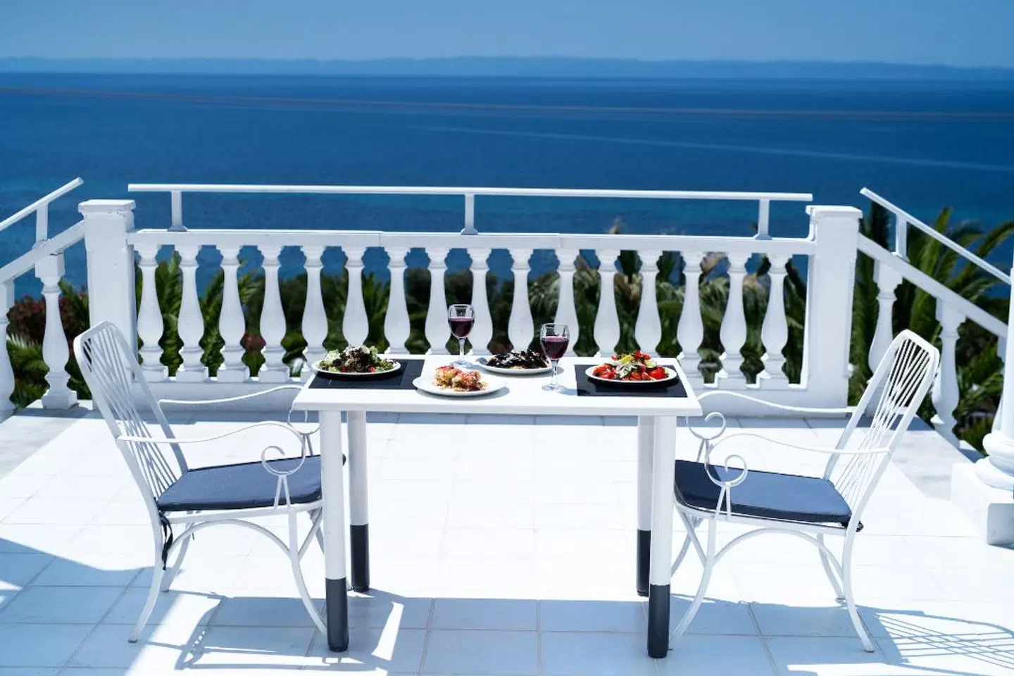 Bianco Olympico Beach Resort Terrasse
