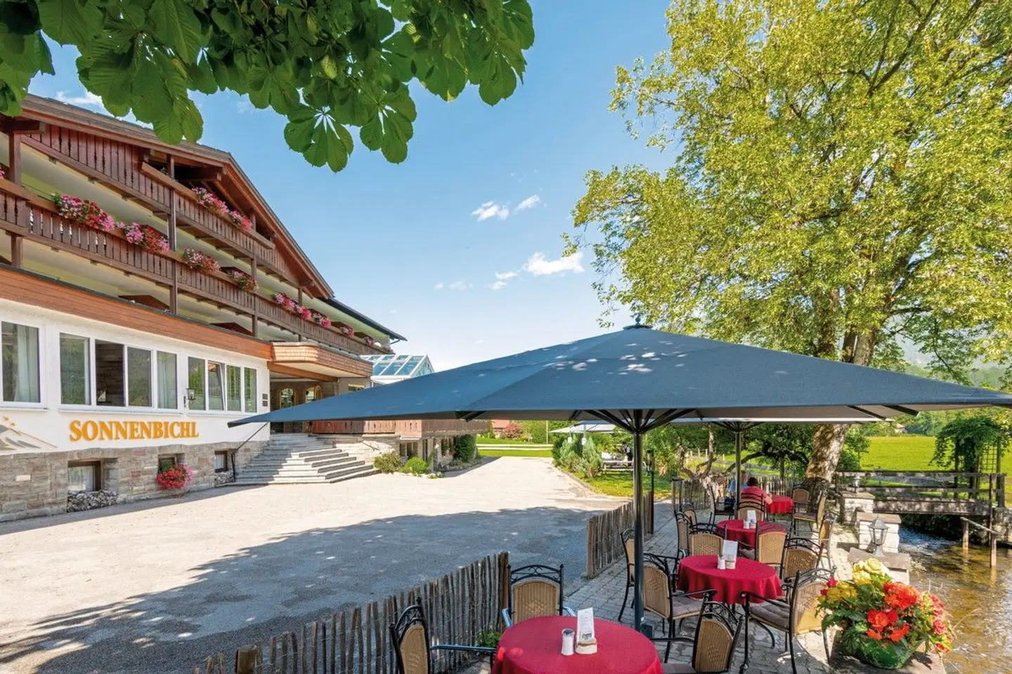 Hotel Sonnenbichl am Rotfischbach Terrasse