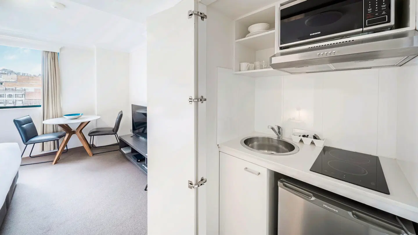 Oaks Sydney Castlereagh Suites Badezimmer