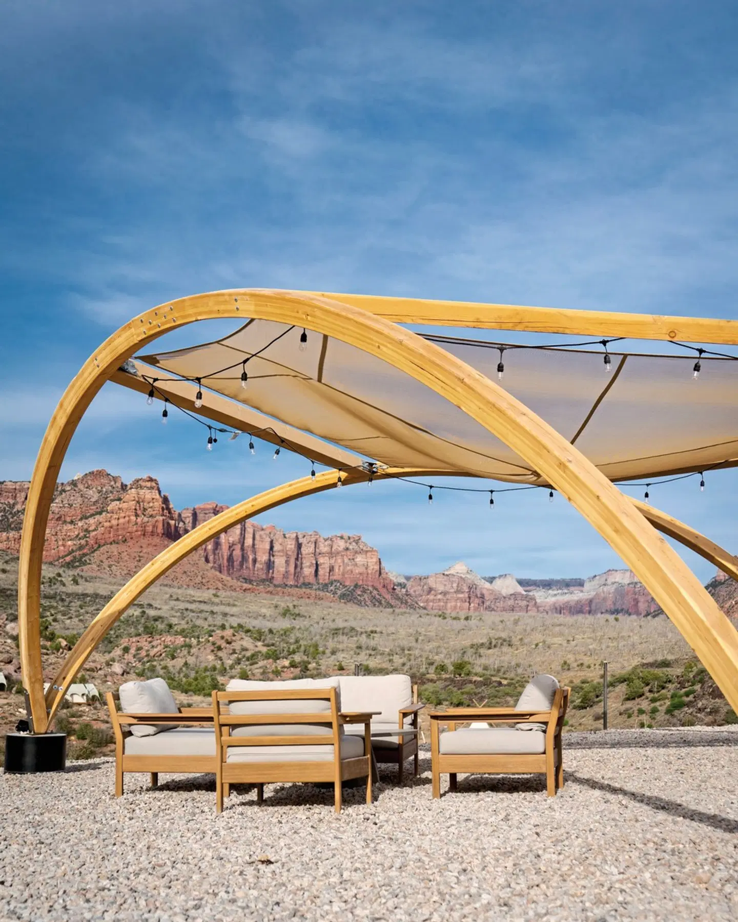 Under Canvas Zion Terrasse