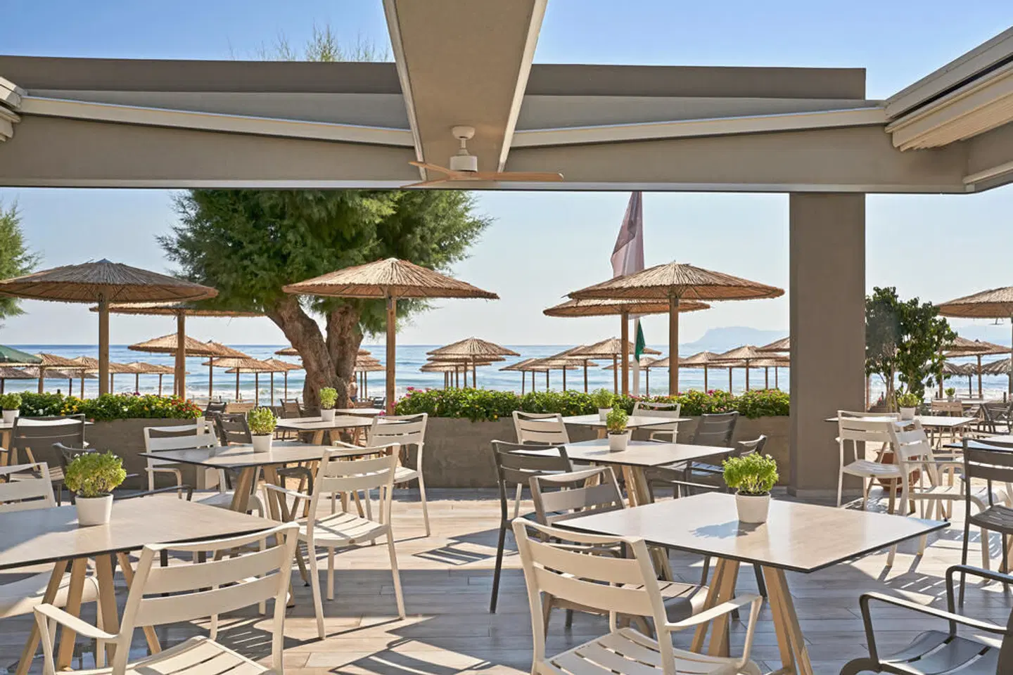 Atlantica Amalthia Beach Resort Terrasse