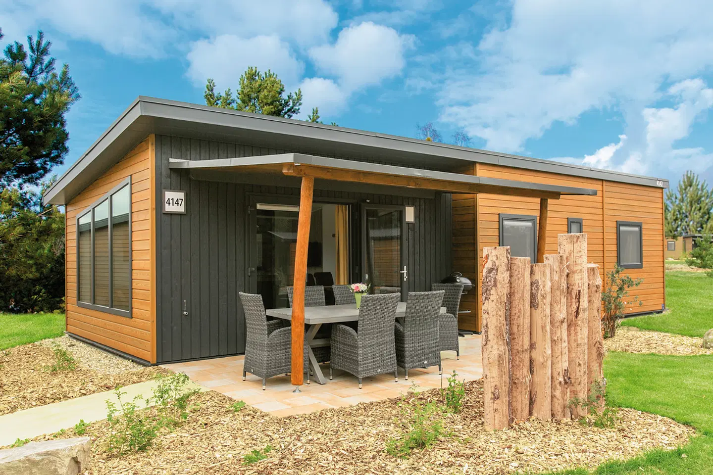 Tropical Islands Woodland Homes Terrasse