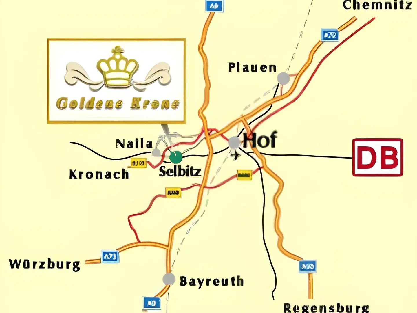 Zur Goldenen Krone Landkarte