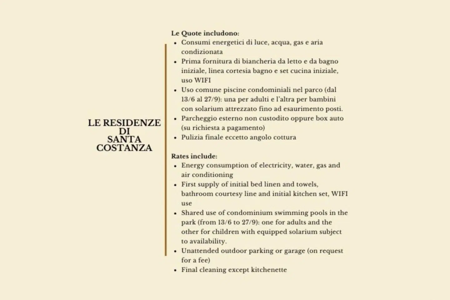 Residenze Santa Costanza Landkarte