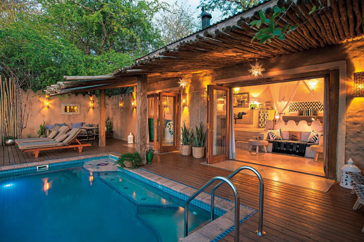 Tongabezi Lodge Terrasse