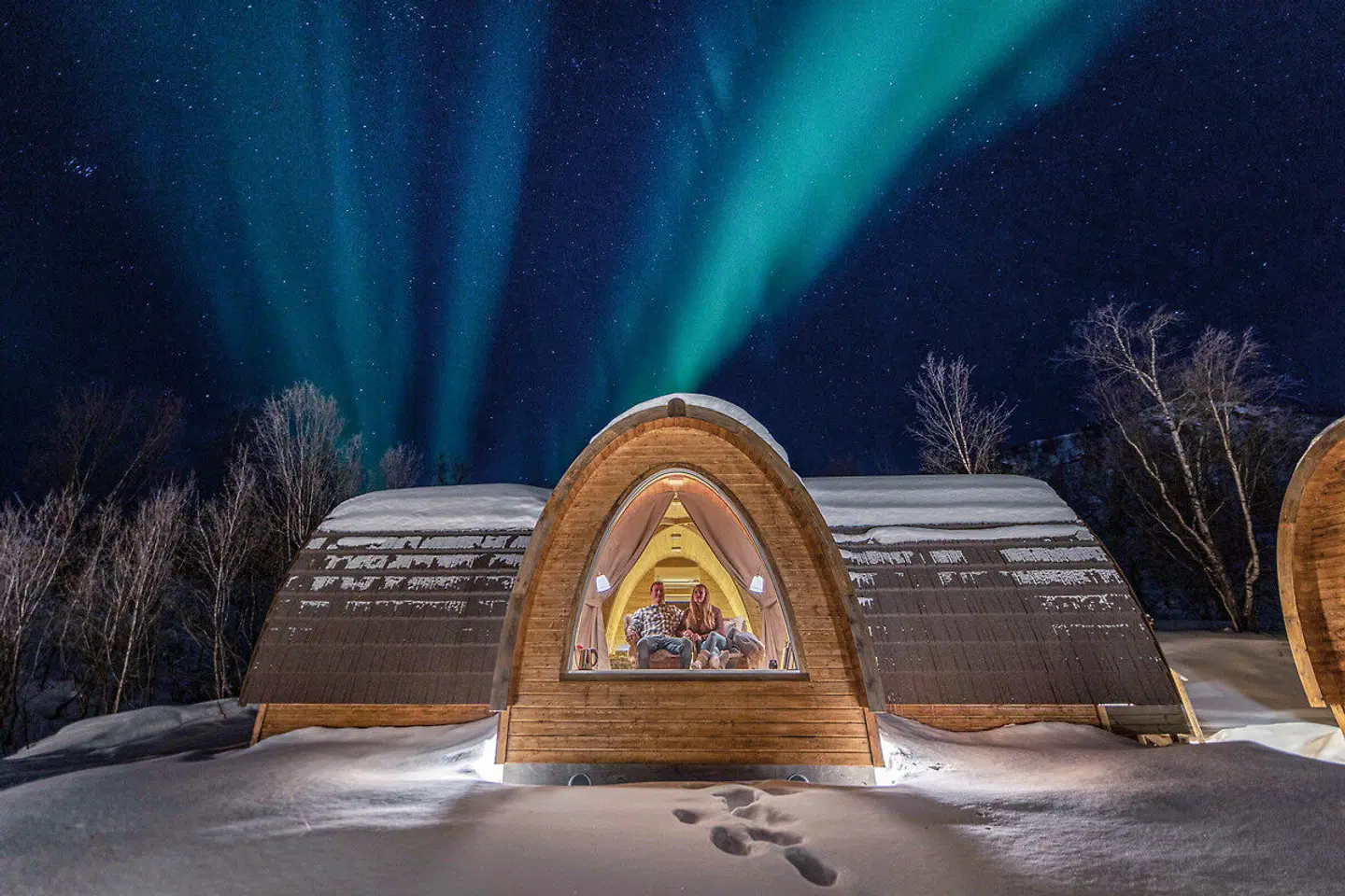 Erlebnis Polarlicht, Postschiff und Snowhotel Terrasse