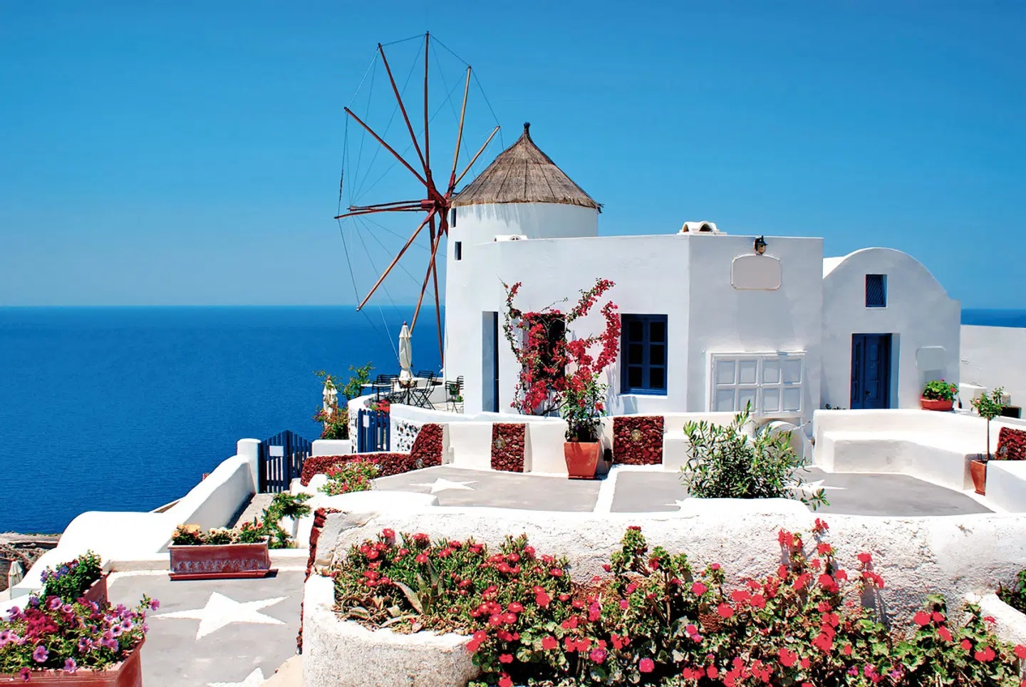 Kykladen-Inselhüpfen: Santorin, Mykonos, Paros, Naxos Terrasse