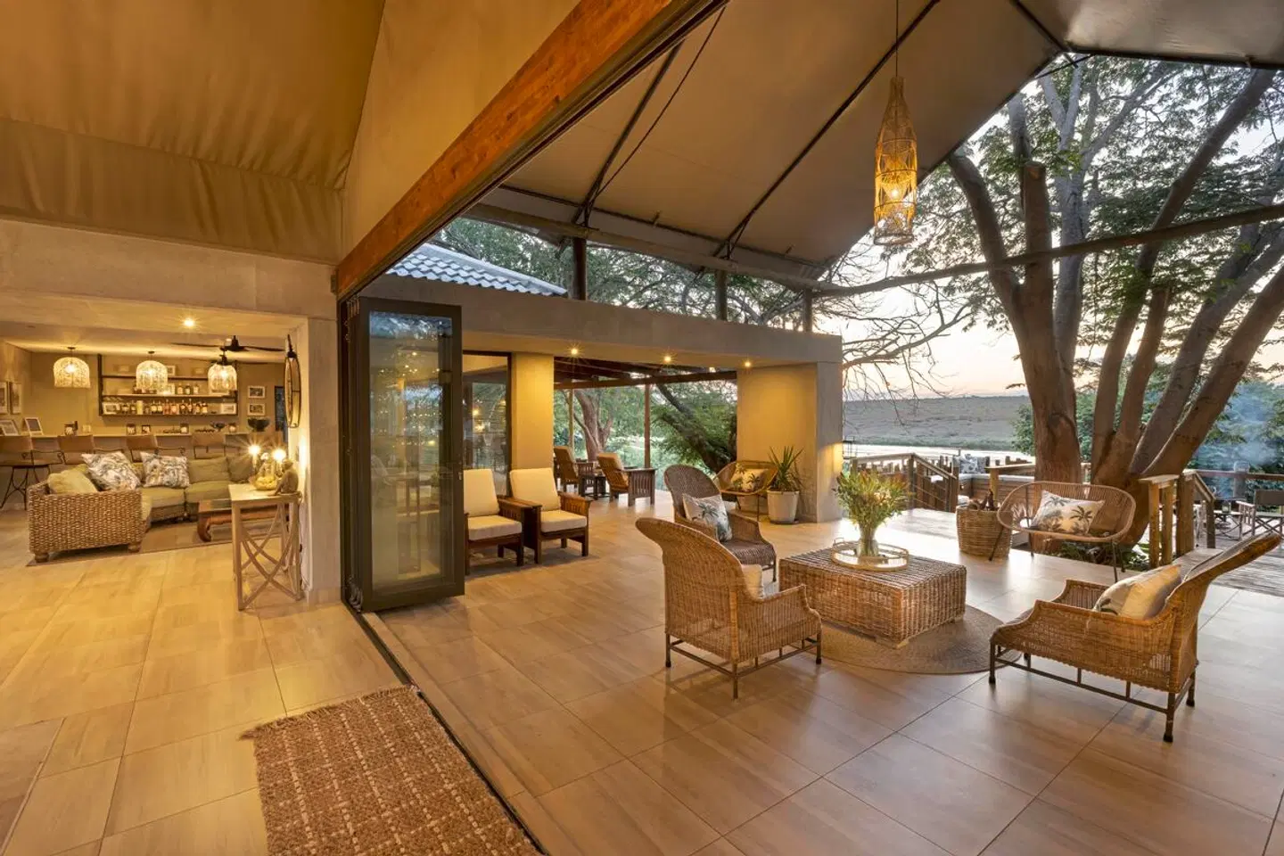 Elephant Walk Tented Camp Terrasse