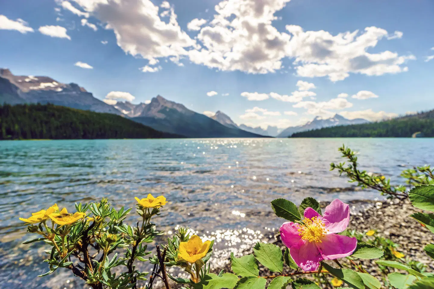 Im Land der Berge und Seen Strand