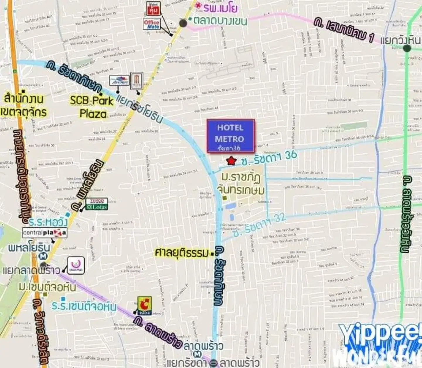 Metro Hotel Ratchada 36 MAP