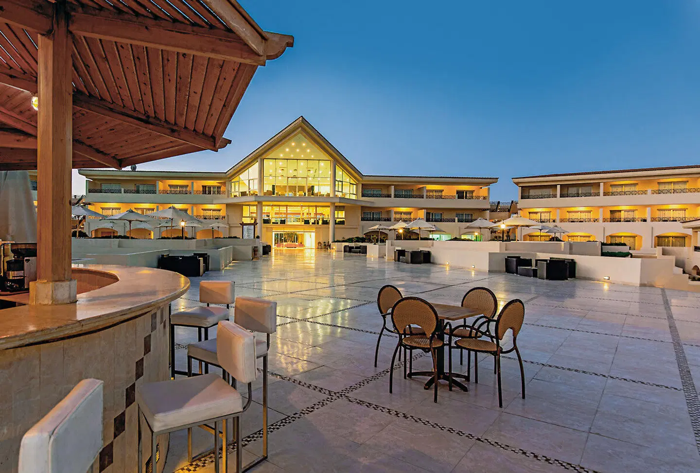 Cleopatra Luxury Beach Resort Makadi Bay Terrasse
