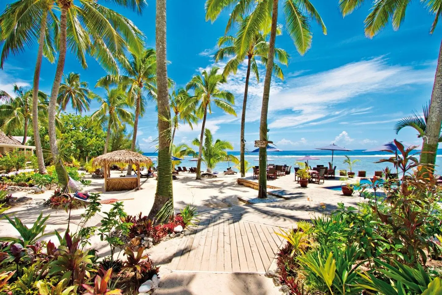 Manuia Beach Resort Terrasse