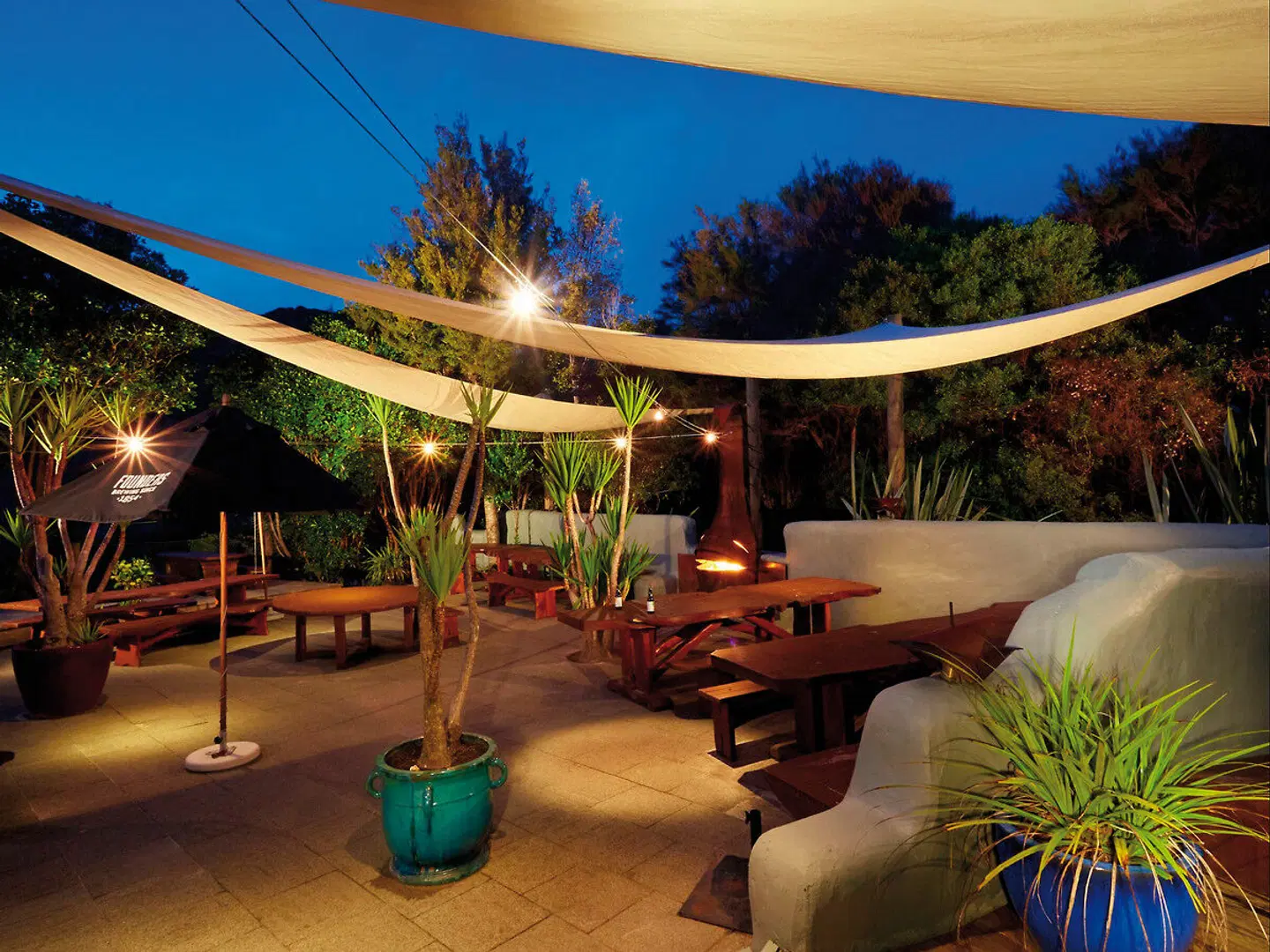 Awaroa Lodge Terrasse