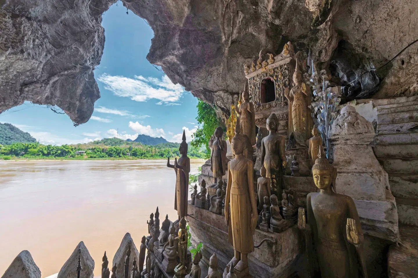 Der Mekong in Laos mit Heritage Line "Anouvong" Tiere