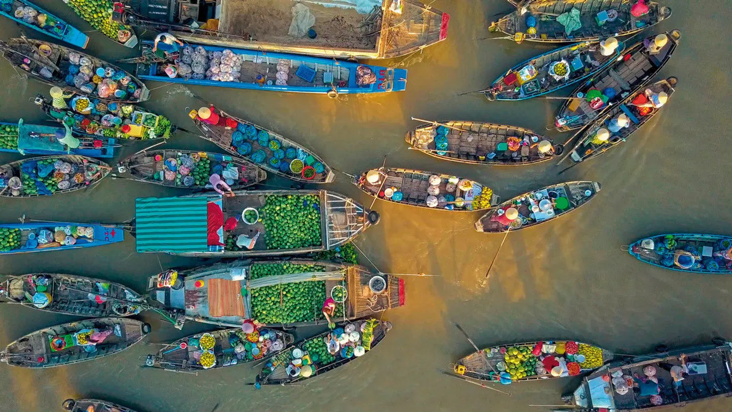 Mekong-Delta Landkarte