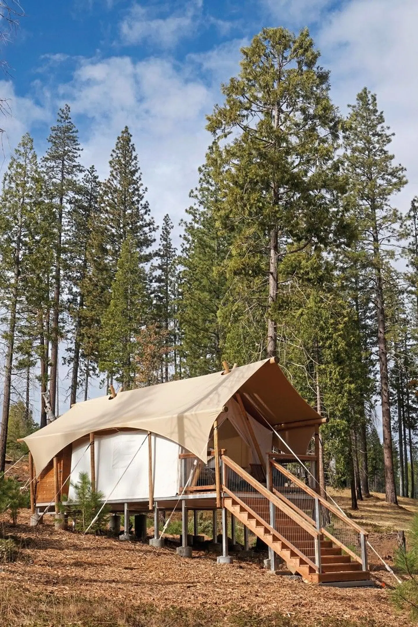 Under Canvas Yosemite Terrasse