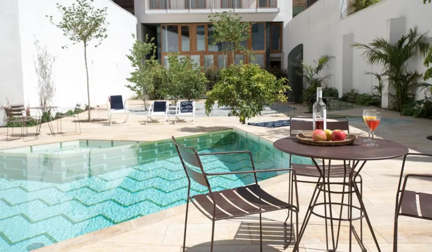 Aspasios Garden Apartments Terrasse