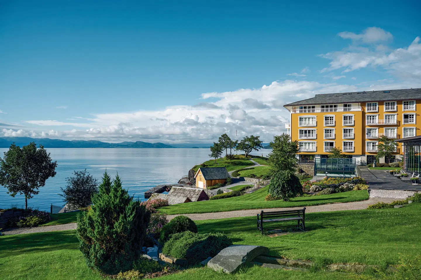 Fjorde, Gletscher und historische Hotels Garten