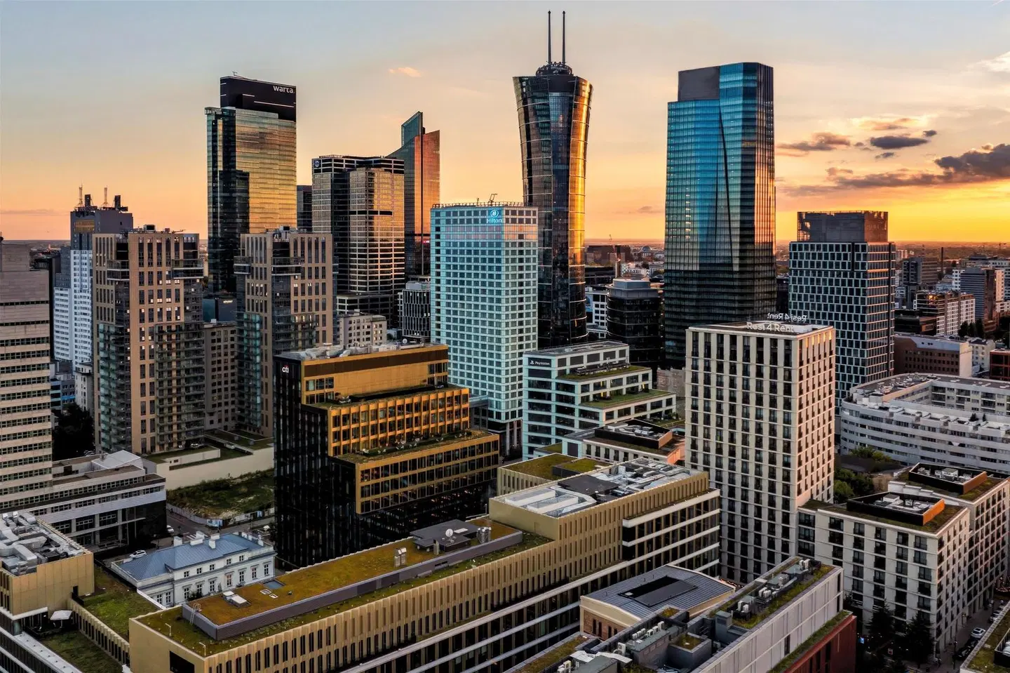 Hilton Warsaw Hotel Terrasse
