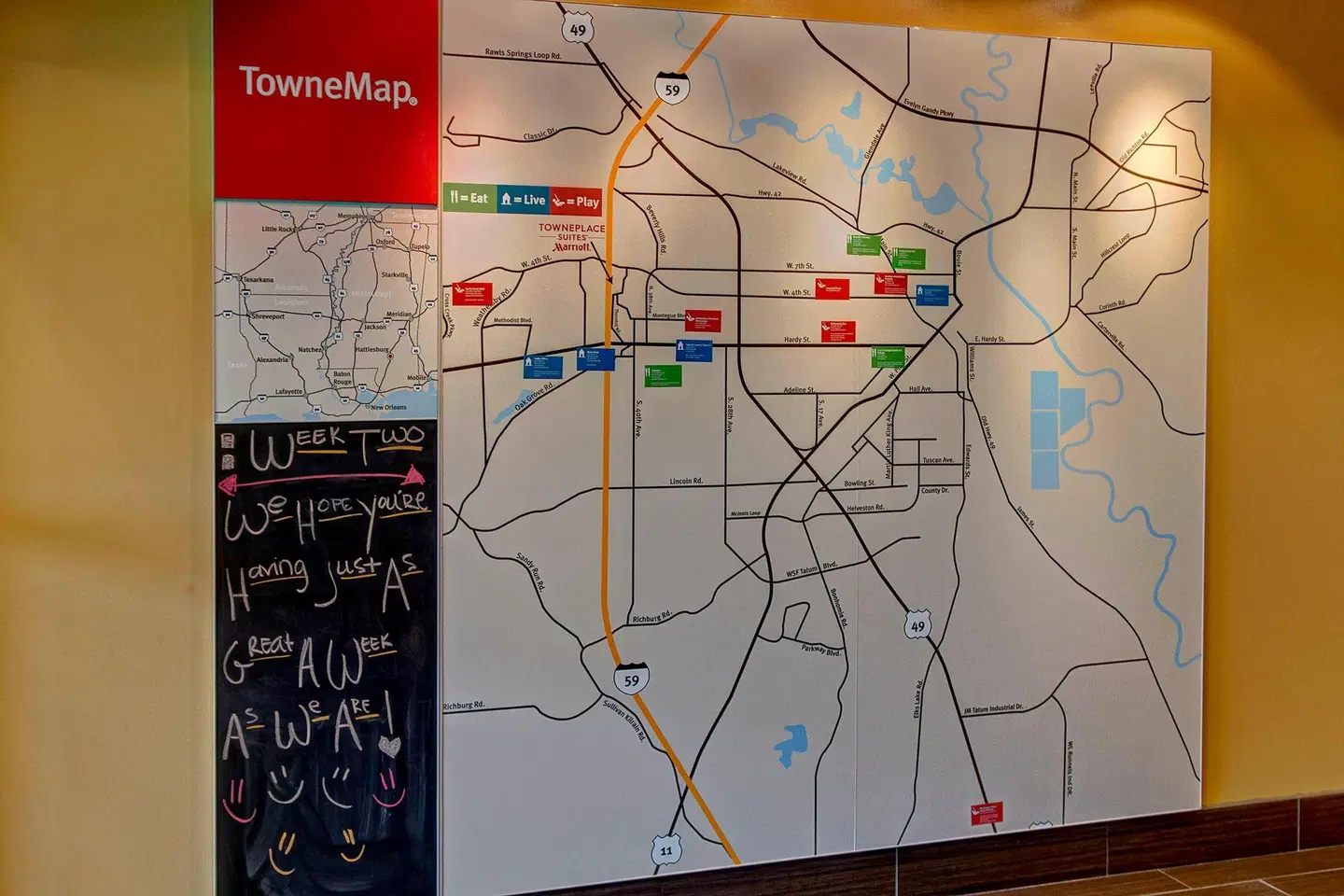 TownePlace Suites by Marriott Hattiesburg Landkarte