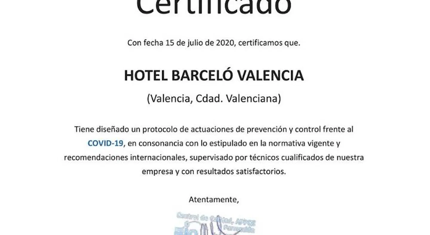 Barceló Valencia Landkarte