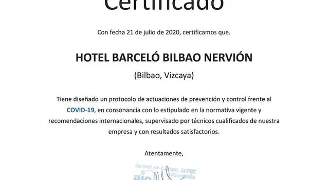 Barceló Bilbao Nervión Landkarte