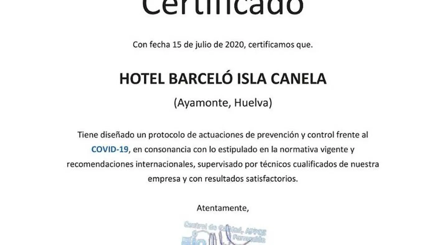 Barceló Isla Canela Landkarte