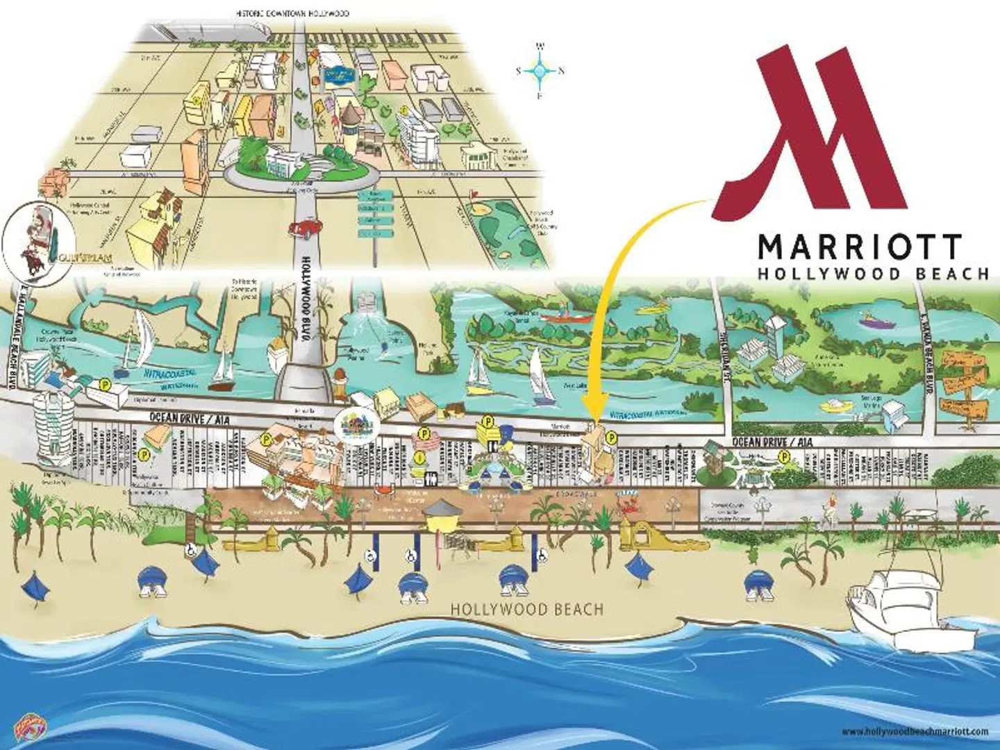 Hollywood Beach Marriott Landkarte