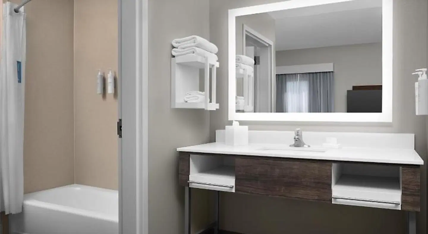 Hampton Inn & Suites Lakeland-South Polk Parkway Badezimmer