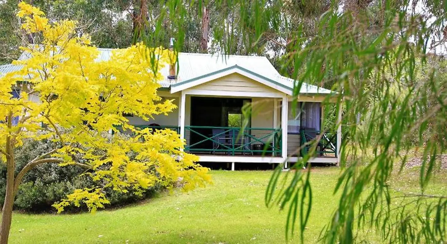 Bushy Lake Chalets Garten