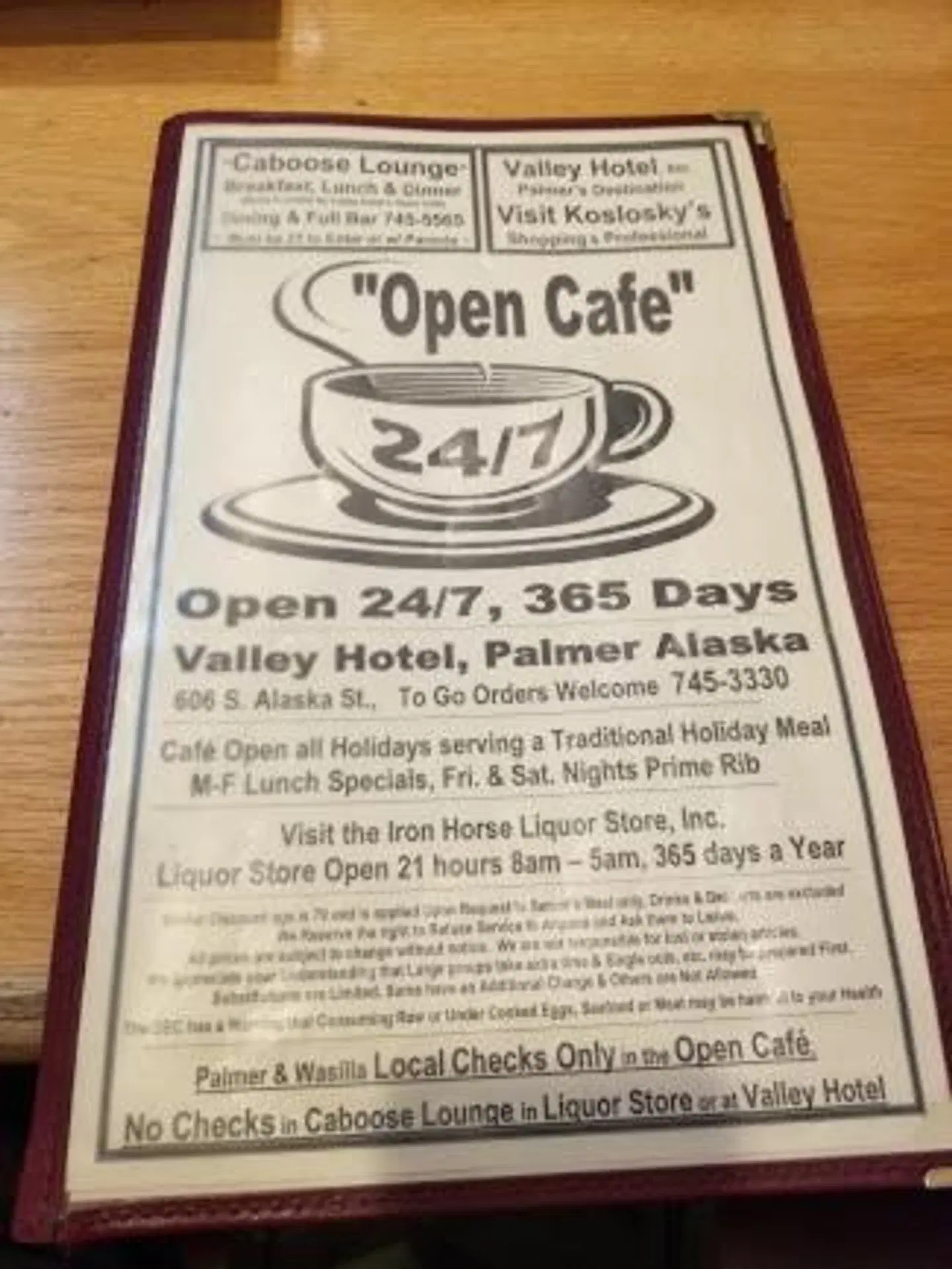 Valley Hotel & 24/7 Open Cafe Landkarte